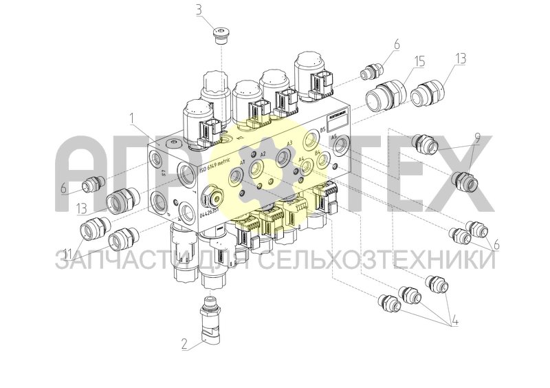 Блок гидравлический (154.09.30.300) (№11 на схеме)